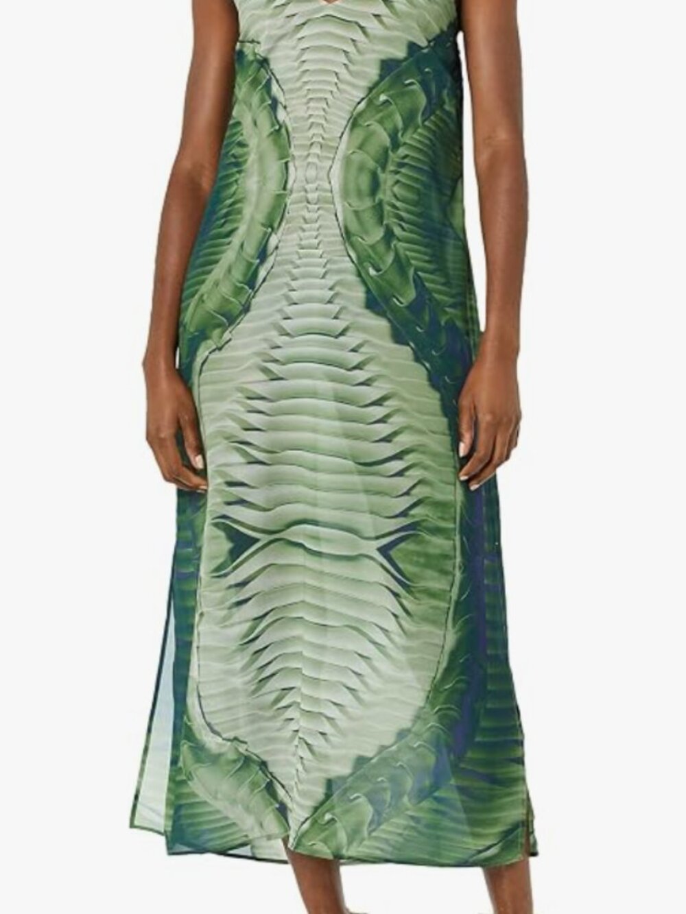 Making the Cut Sheer Cover Up Slip Dress, Size M